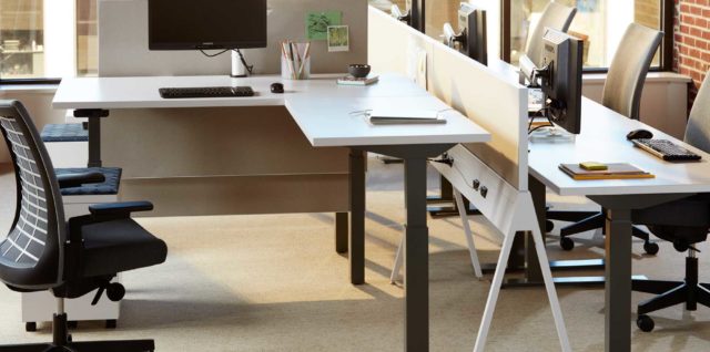 Stand-up workstation from Systems Furniture