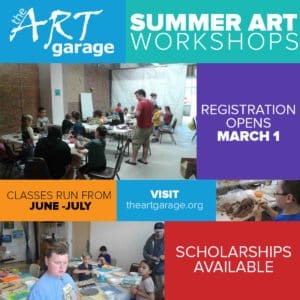 The Art Garage Summer Art Workshops 2018 registration