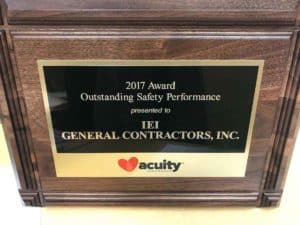 Read more about the article IEI General Contractors earns pair of insurance industry safety awards