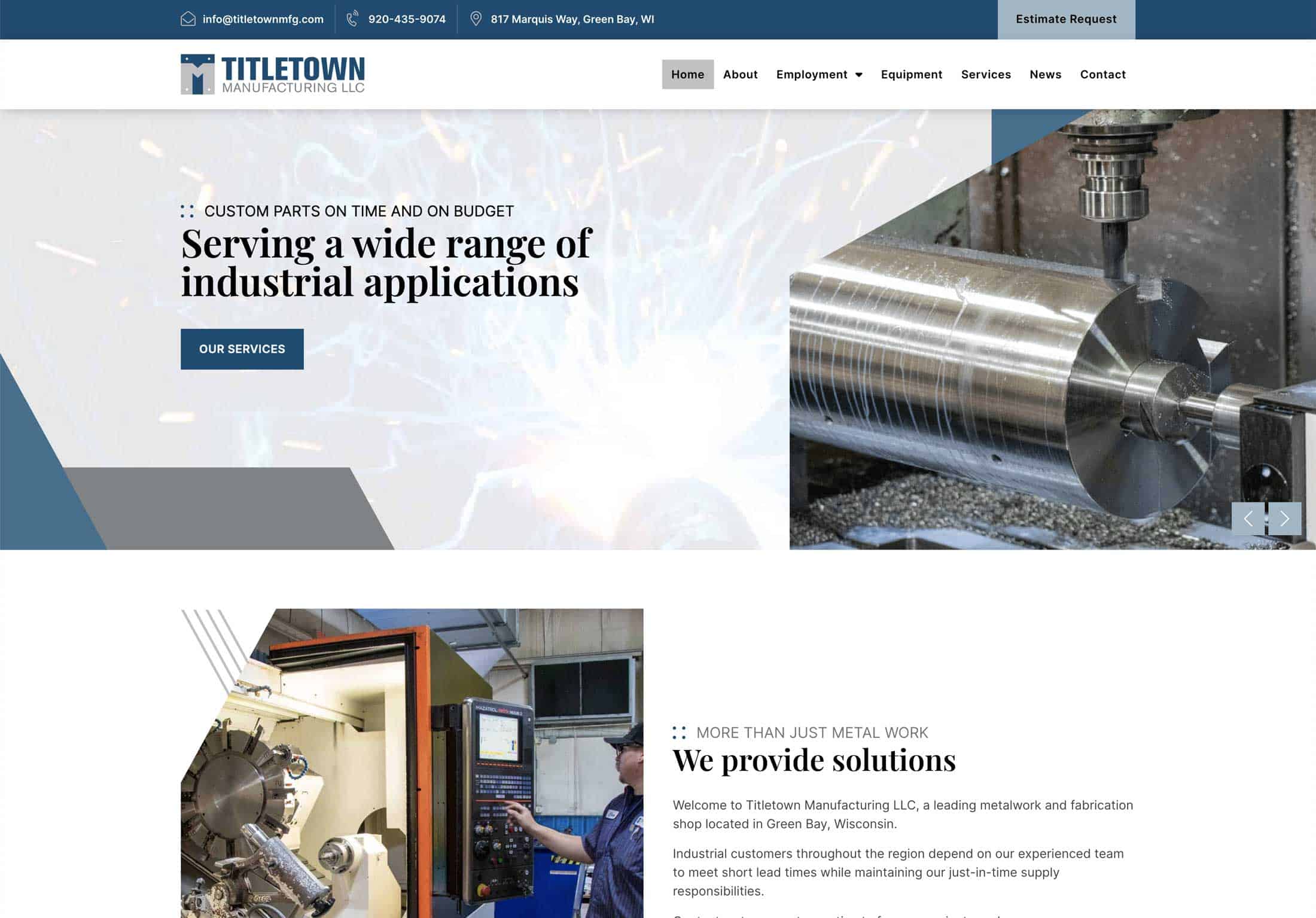 You are currently viewing Titletown Manufacturing delivers custom parts on time, on budget