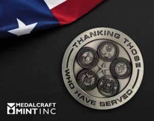 Read more about the article Medalcraft Mint makes veterans challenge coins here in the USA